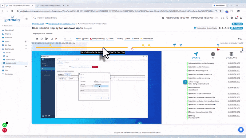 Replay a Windows User Session to undertand the experience