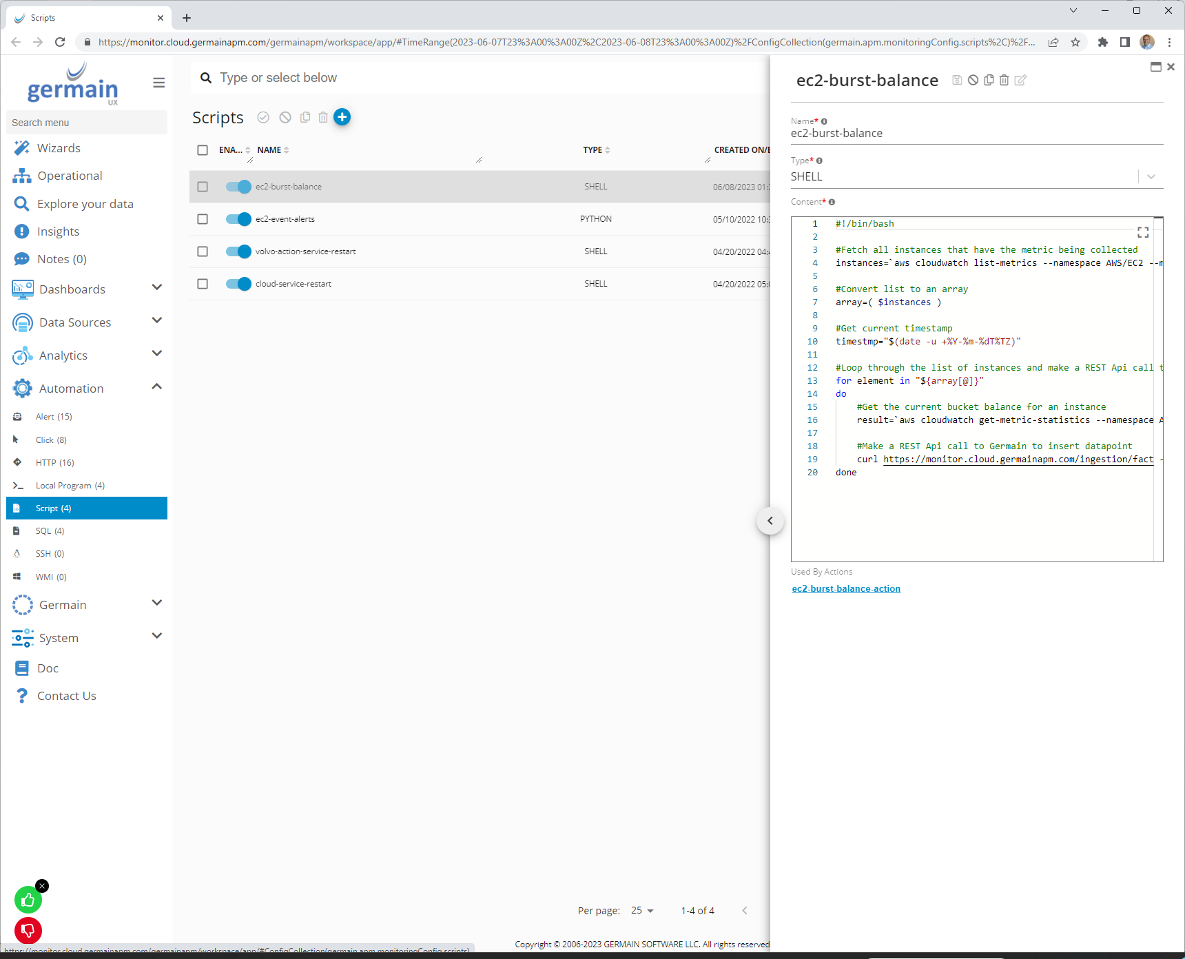Configure EBS Burst Balance Script