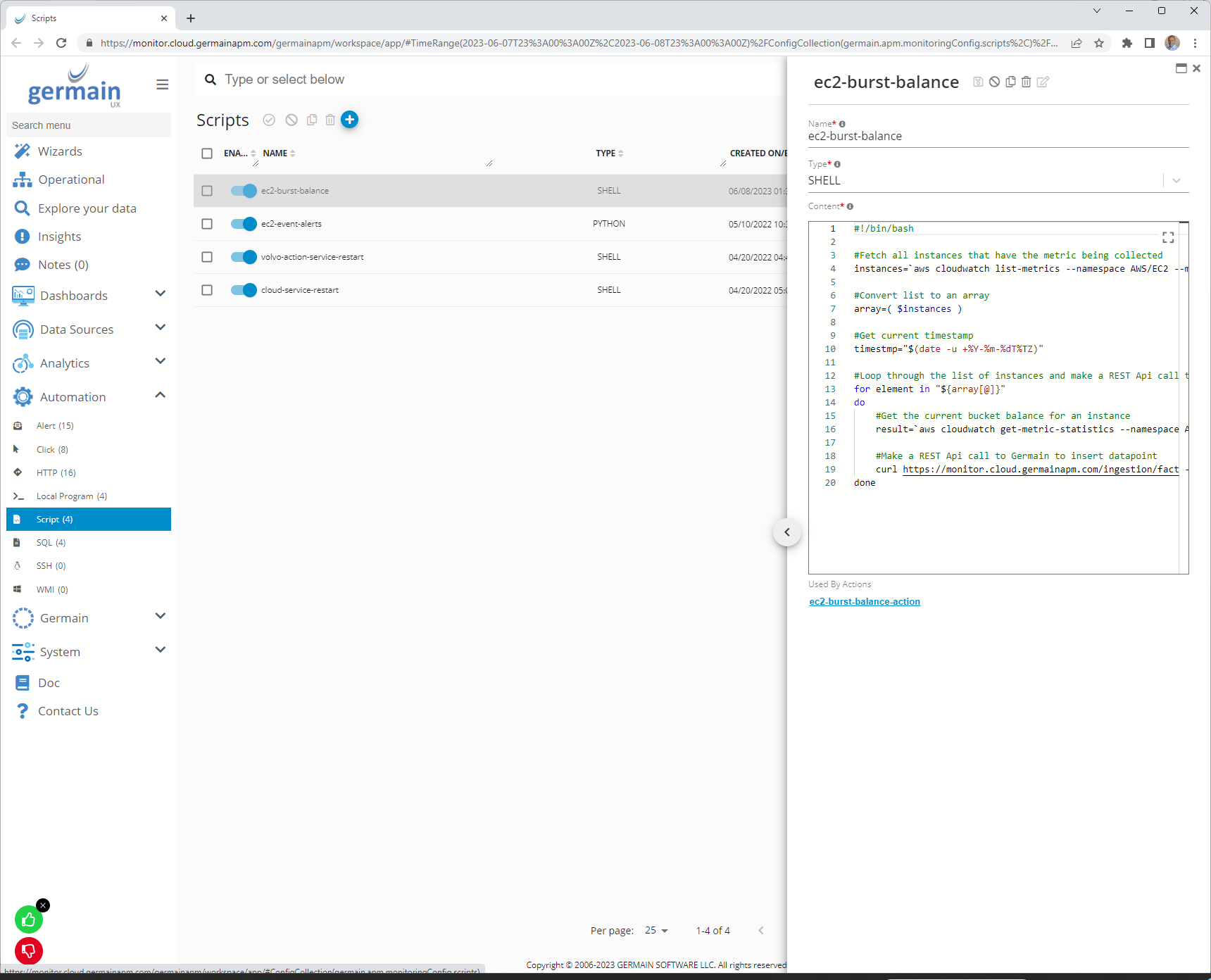 Configure EBS Burst Balance Script