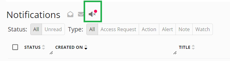 Silenced notification