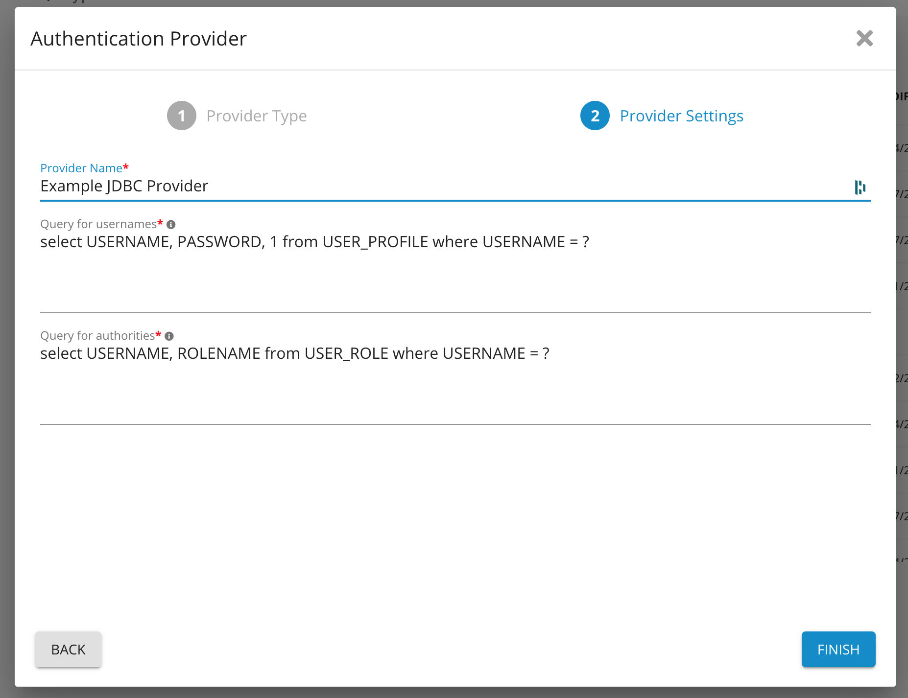 Database Users and Roles: Configure JDBC Authentication