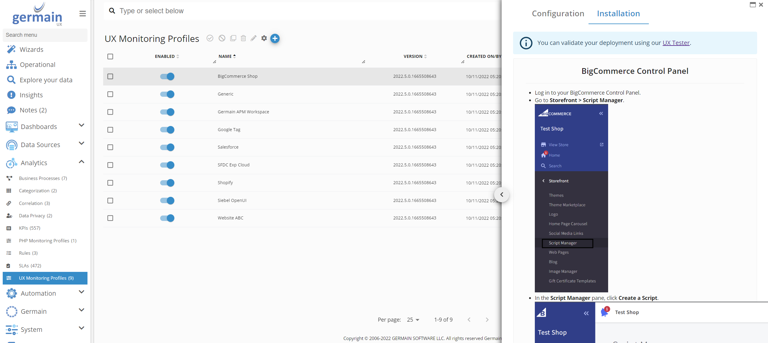 BigPanda Control Panel