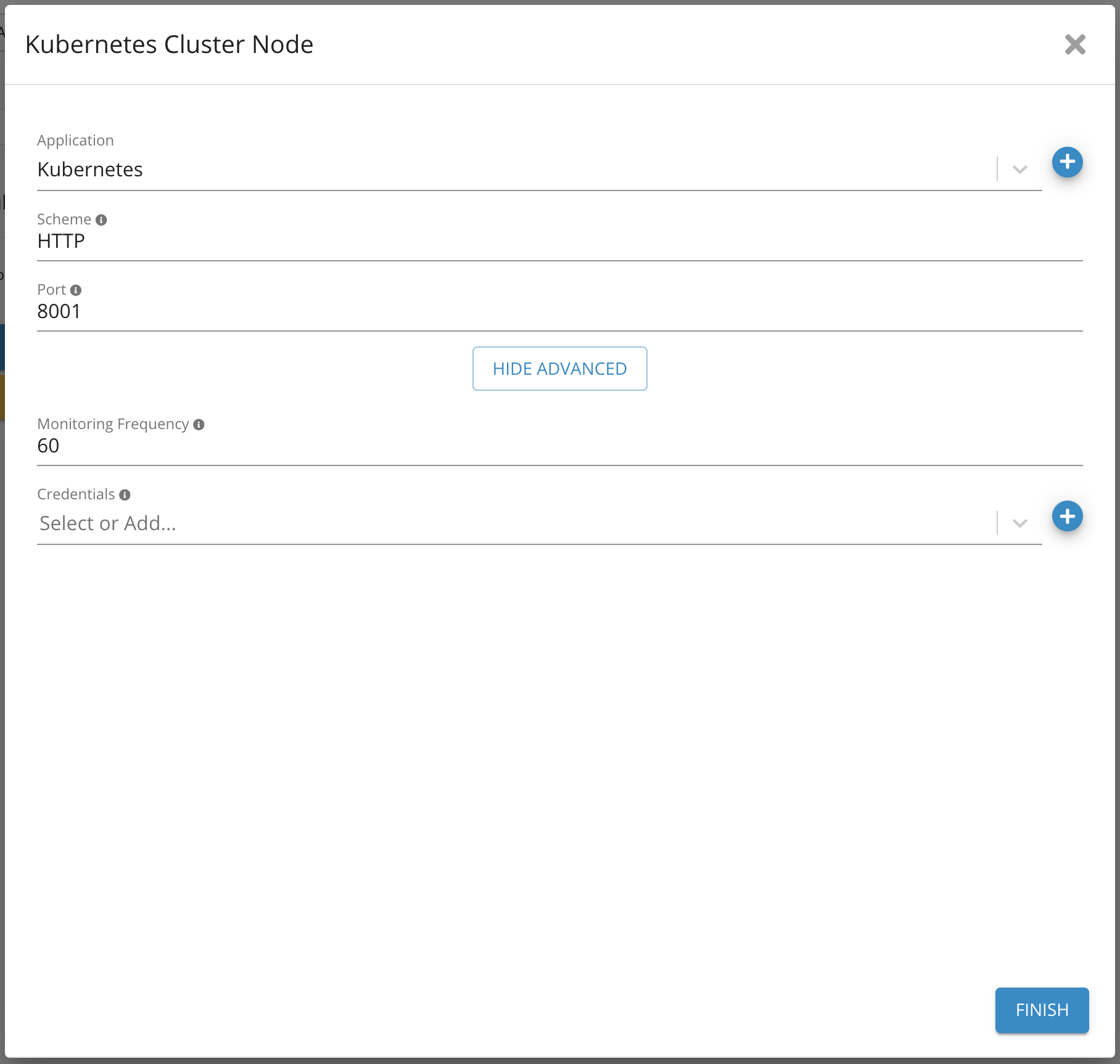 Deploy Monitoring for Kubernetes: Credentials