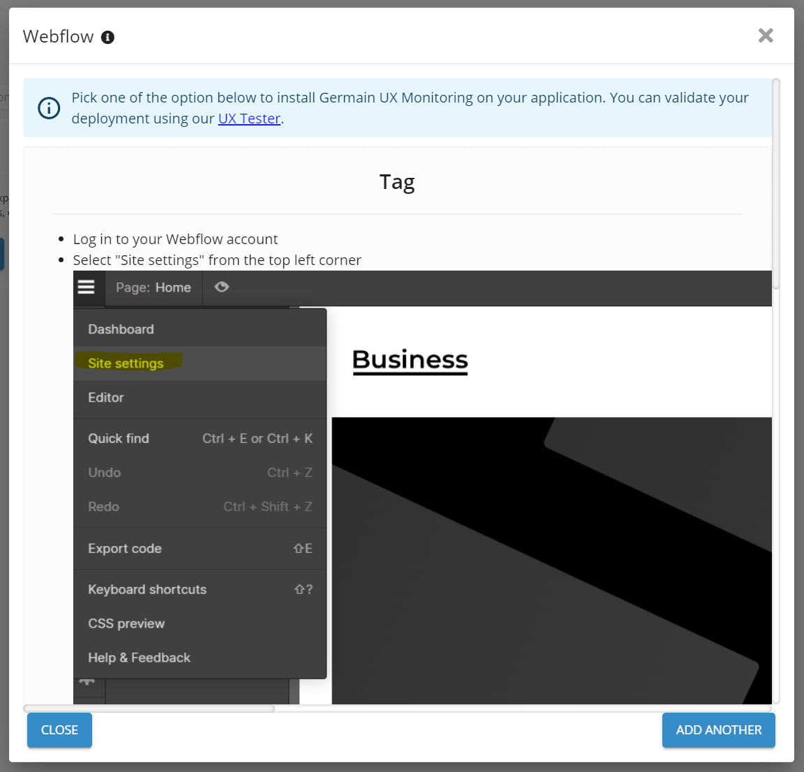 Deploy Monitoring for Webflow: 6. Publish the Webflow Site