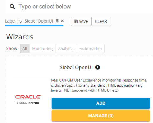 RUM JS Deployment for Oracle Siebel CRM: Create the Siebel monitoring profile