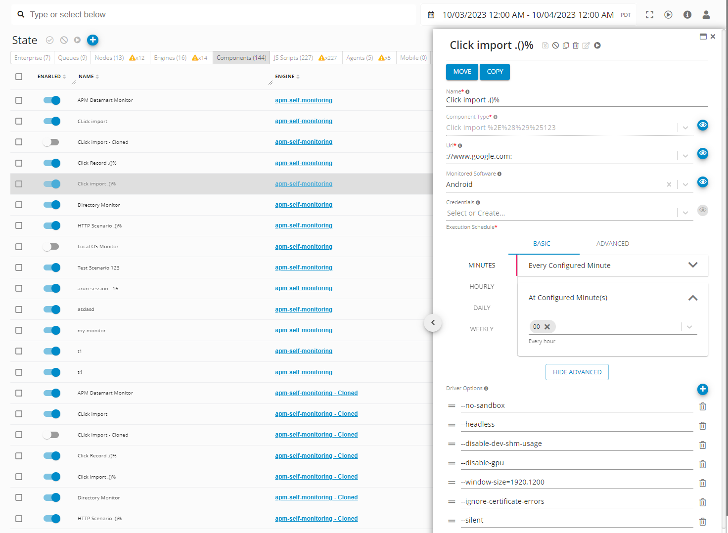 Deploy Synthetic Scenario: Deploy within a Component