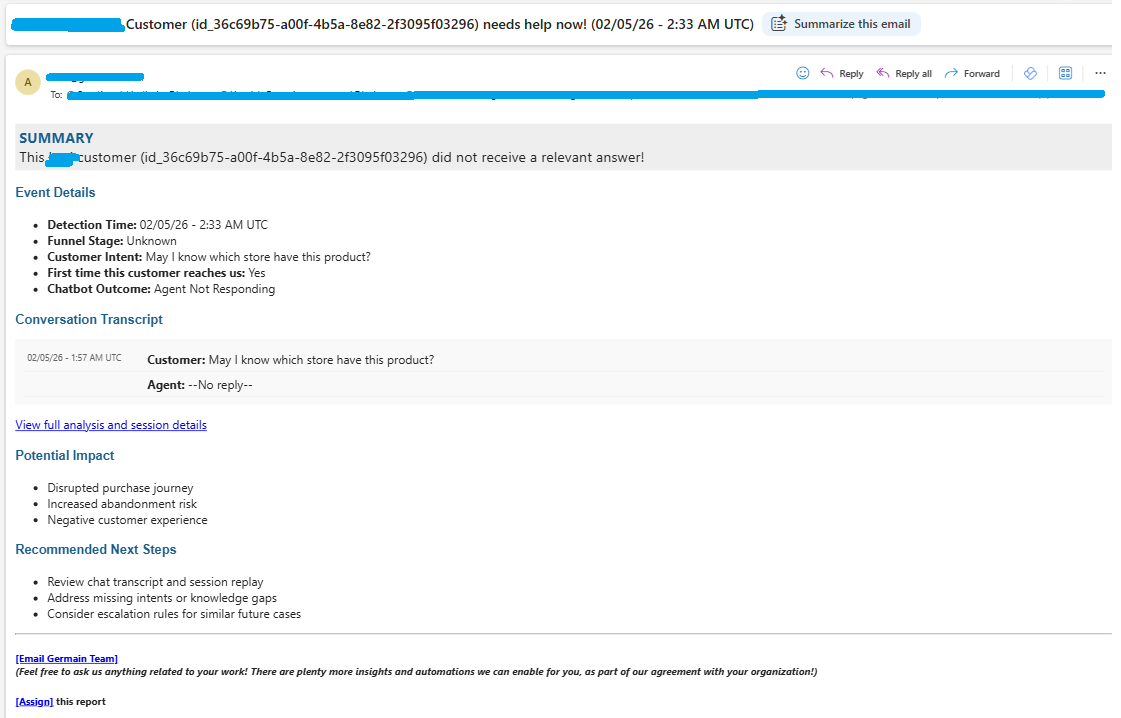 Customer Needs Help Alert: Unhelpful Chatbot Response