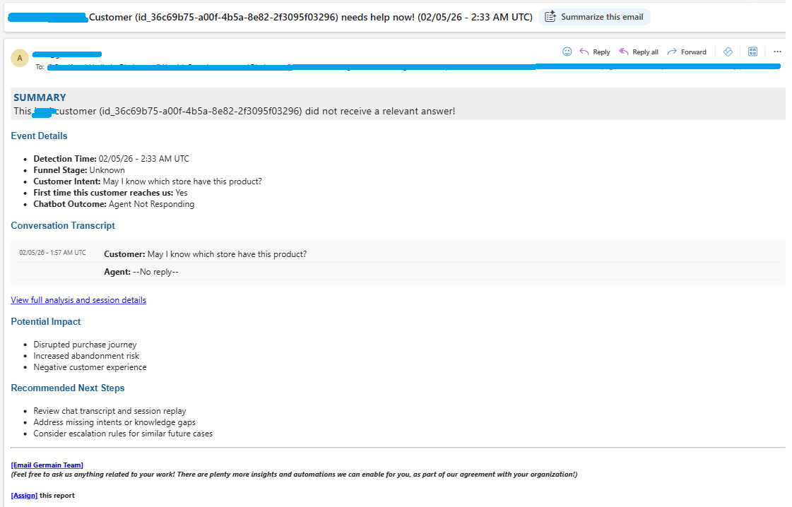 Customer Needs Help Alert: Unhelpful Chatbot Response