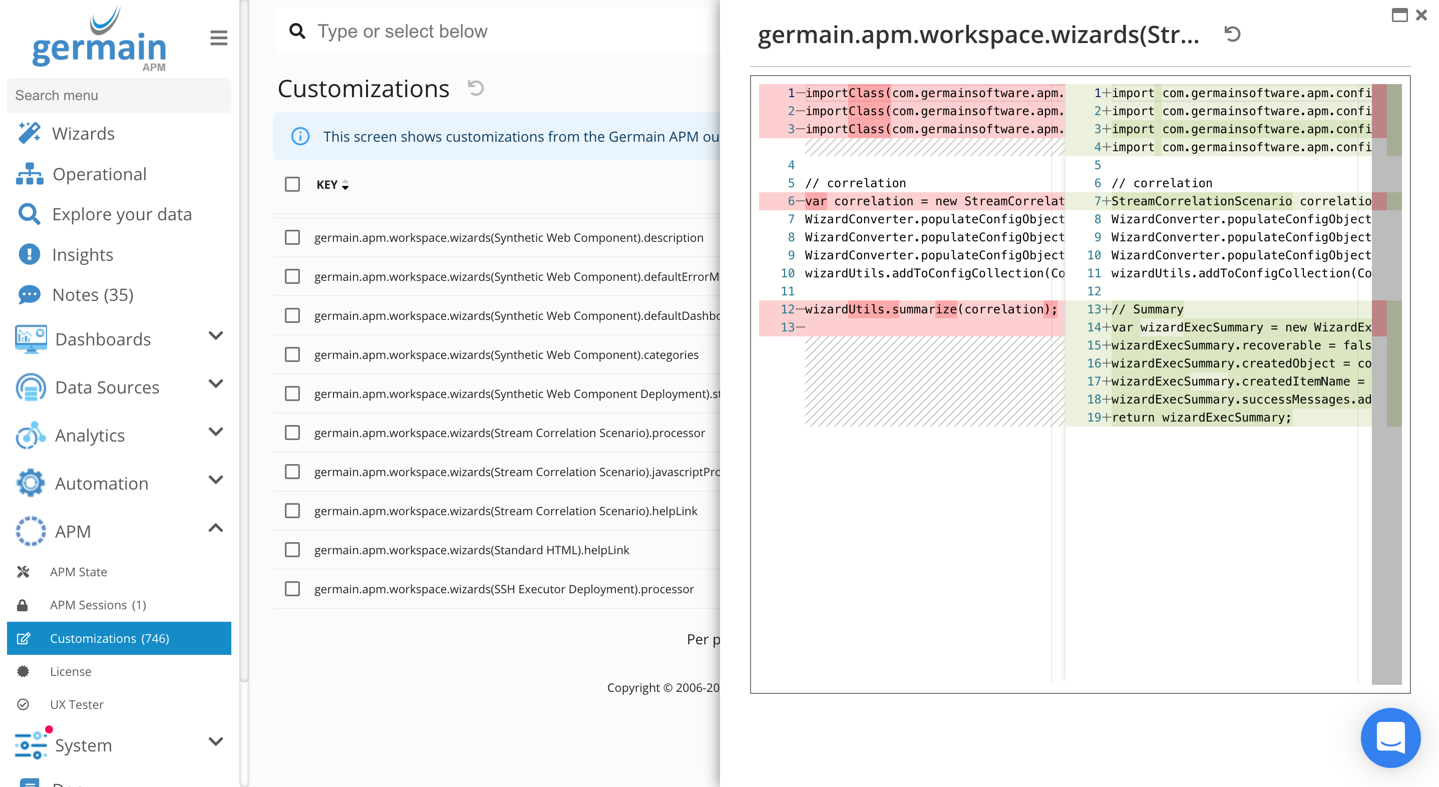 Automatic delta on Customization view
