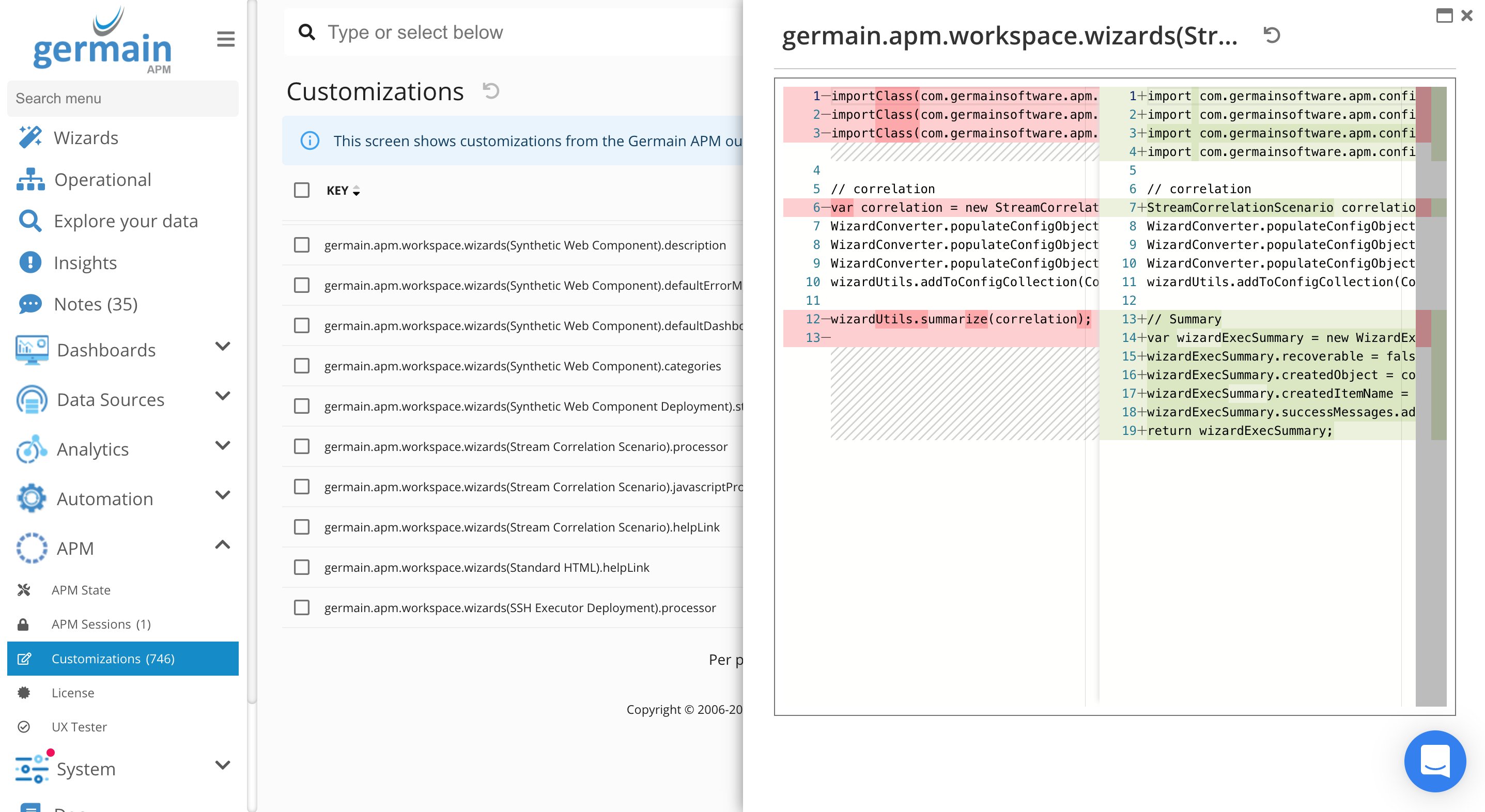Automatic delta on Customization view