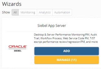 Application Monitoring for Oracle Siebel CRM (Configure): Add the Siebel Application Server