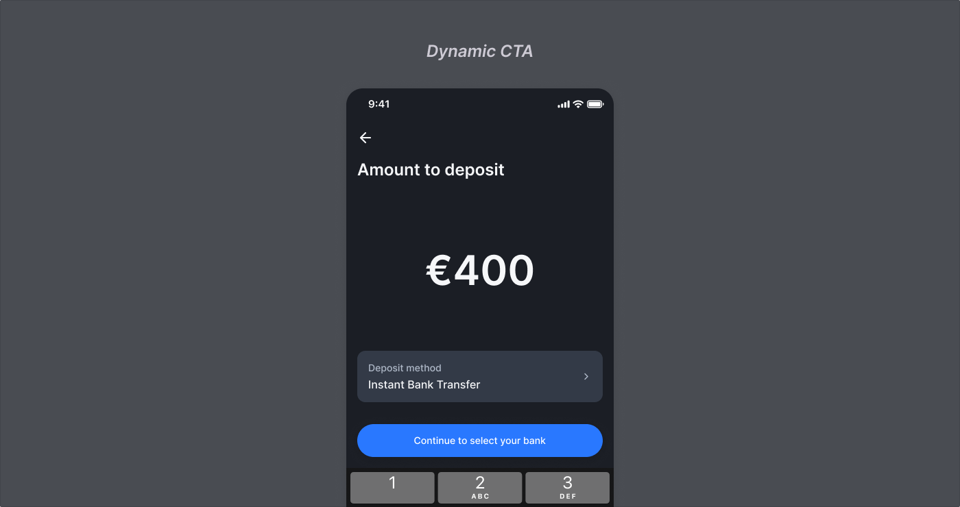 Example of dynamic CTA