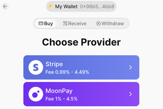 Para Modal with on-ramp and off-ramp options