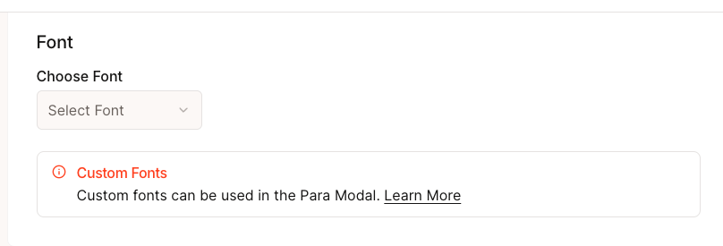 Developer Portal Font Selection