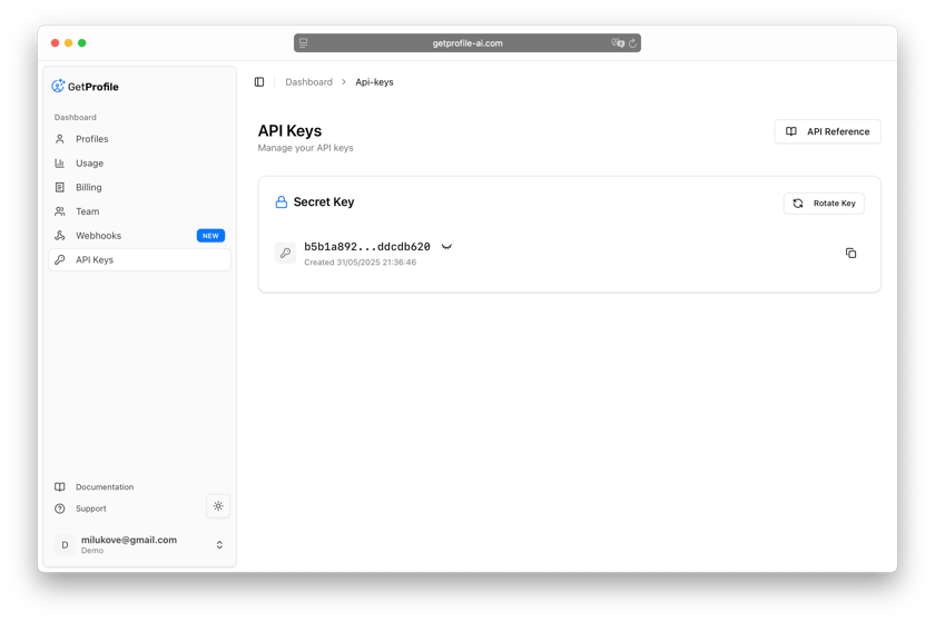 API Keys - Documentation
