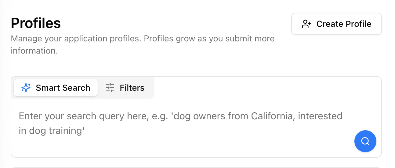 Search Profiles - Documentation