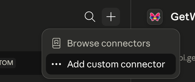 Add custom connector in Claude.ai