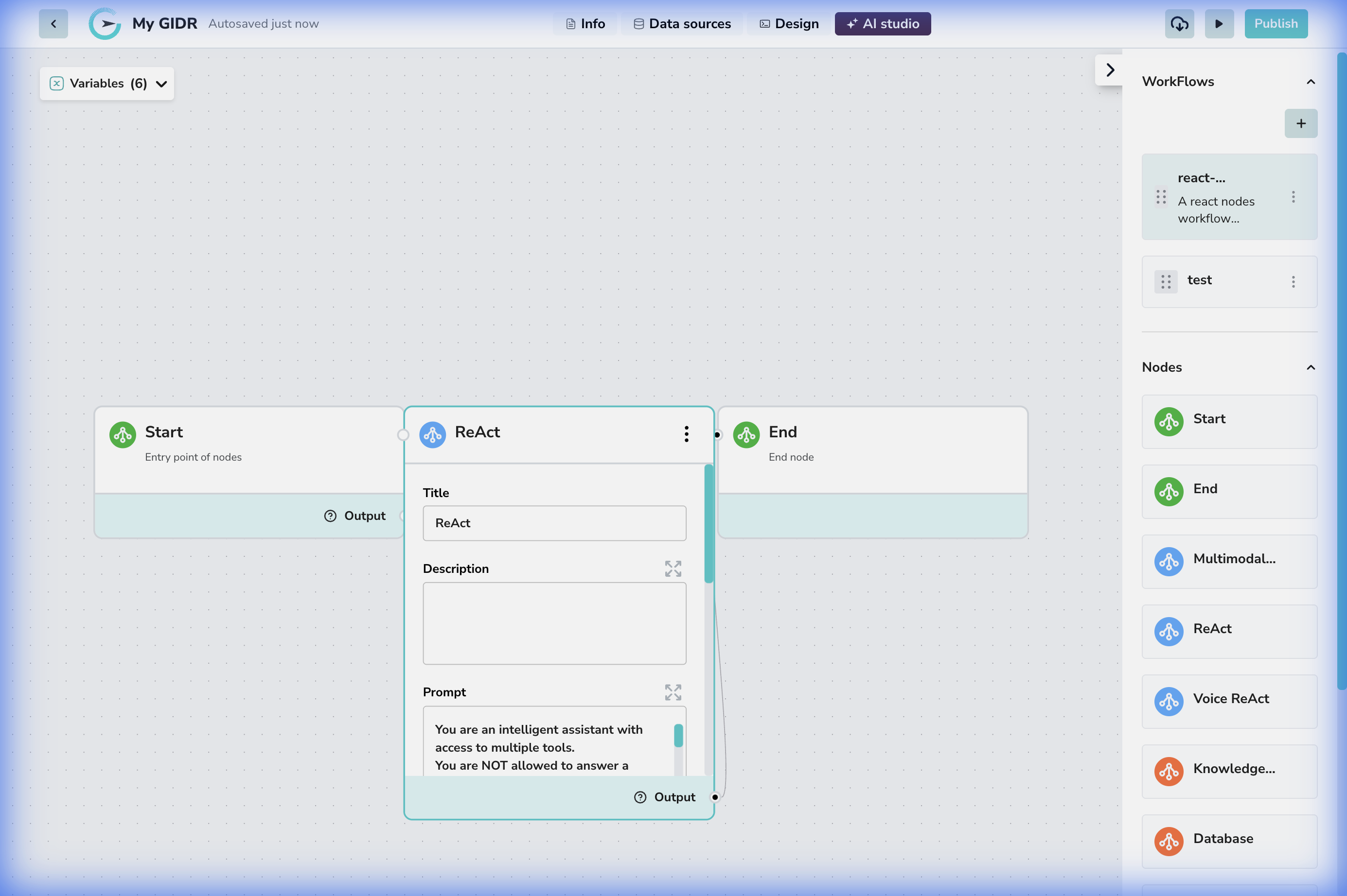ReAct Node Clean Workflow