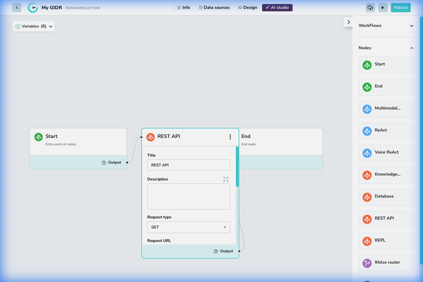 REST API Node Workflow