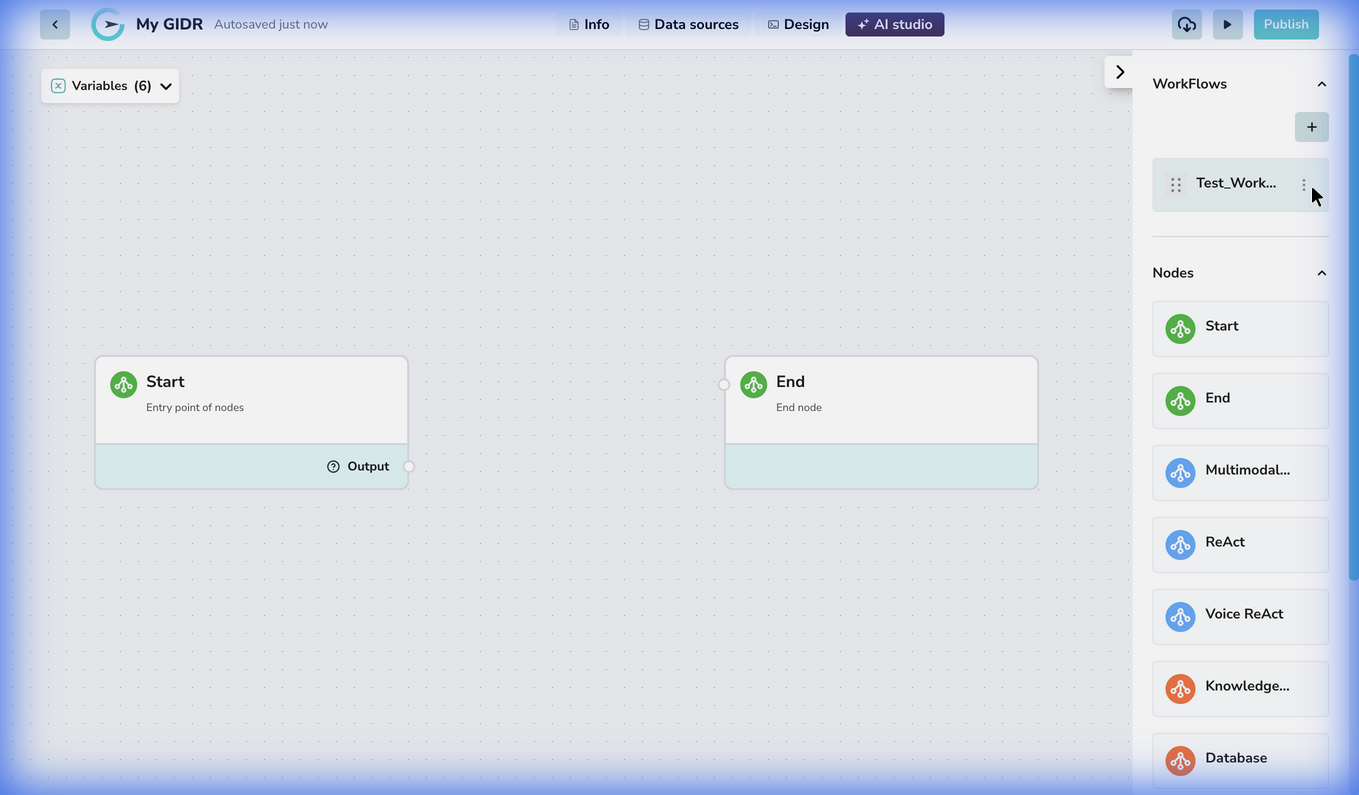 Workflow Actions Menu