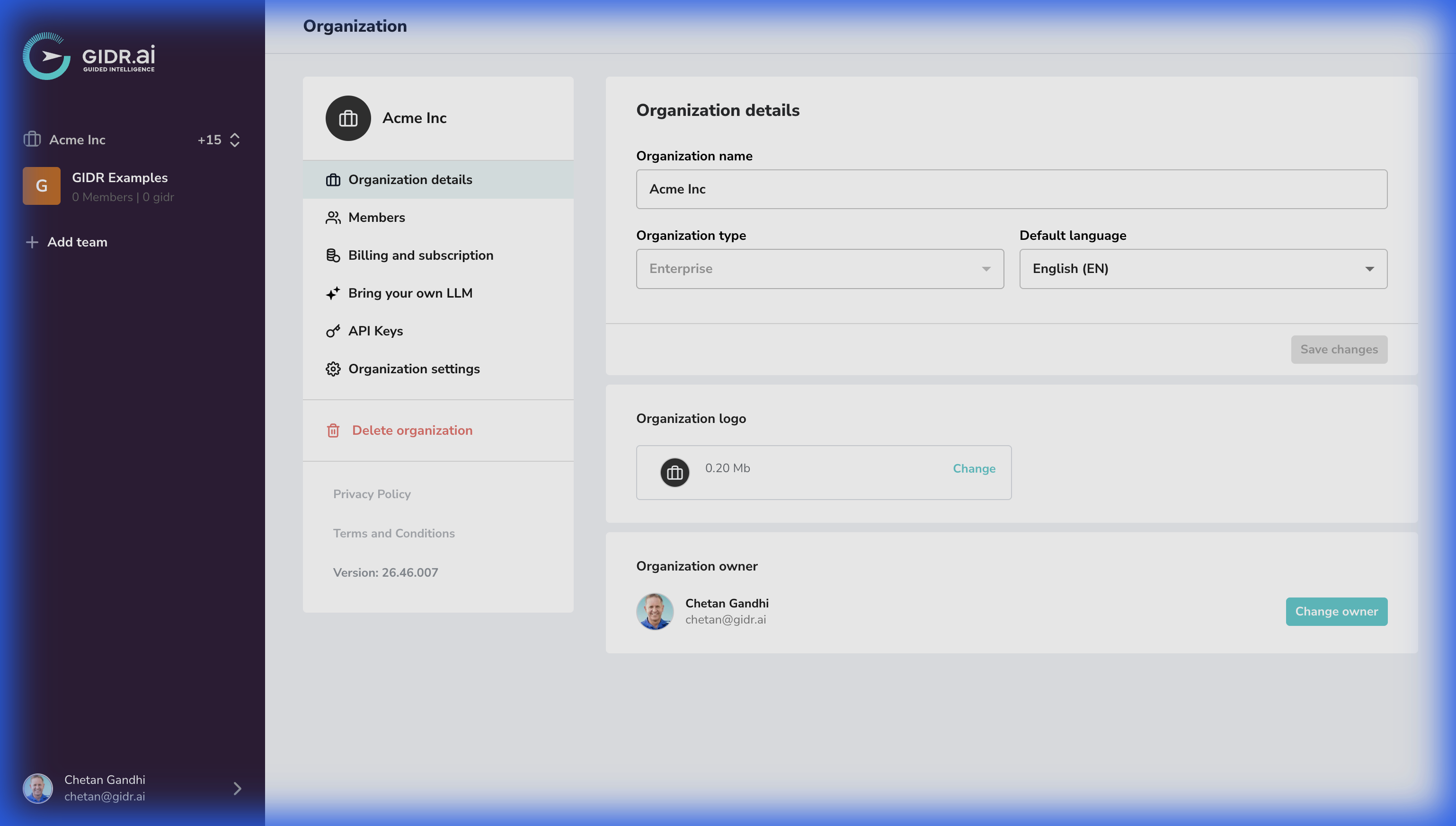 Organization Details