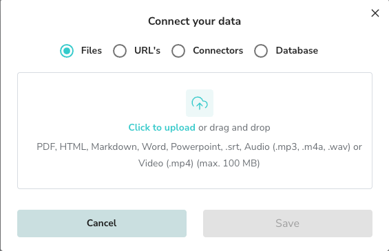 Connect Files Modal