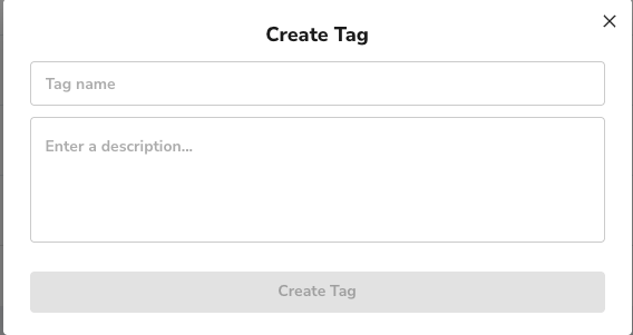 Create Tag Modal