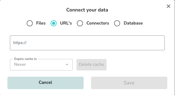 Connect URLs Modal