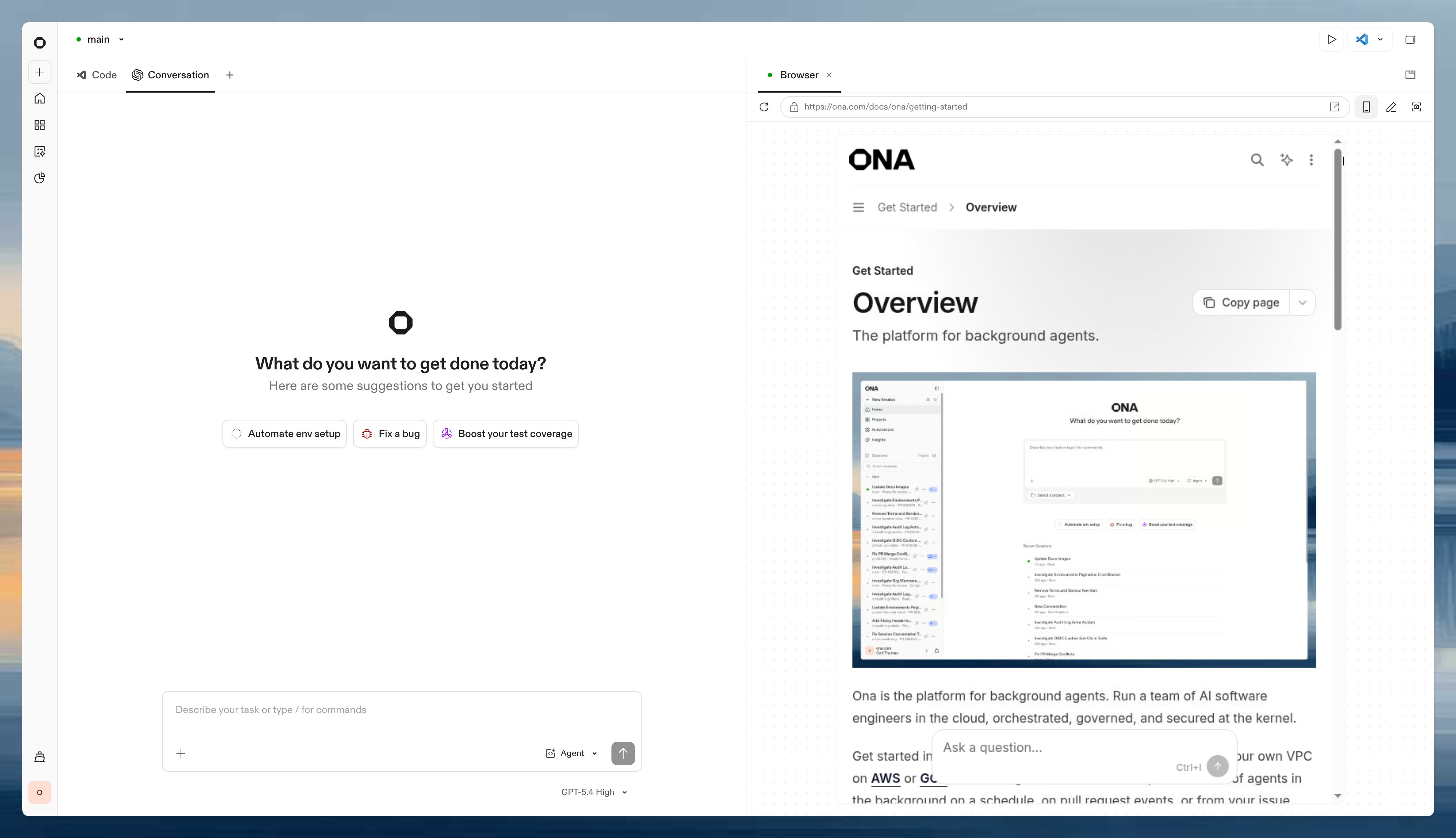 Browser tab switched to mobile viewport mode