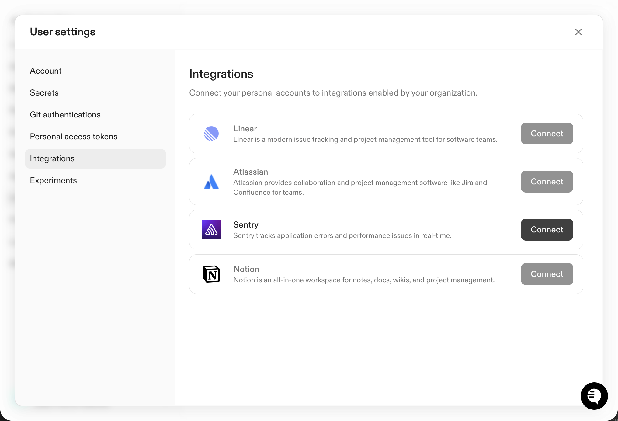User authentication for Sentry