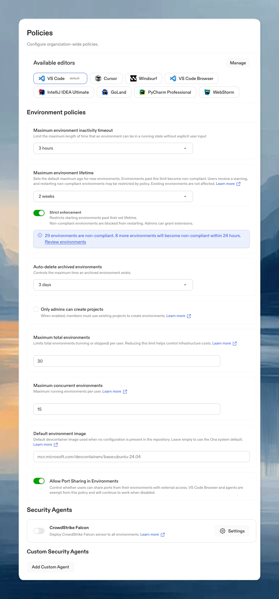 Organization Policies