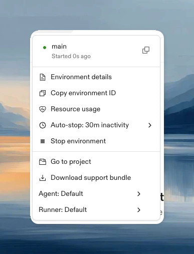 Auto-stop timeout options in VS Code