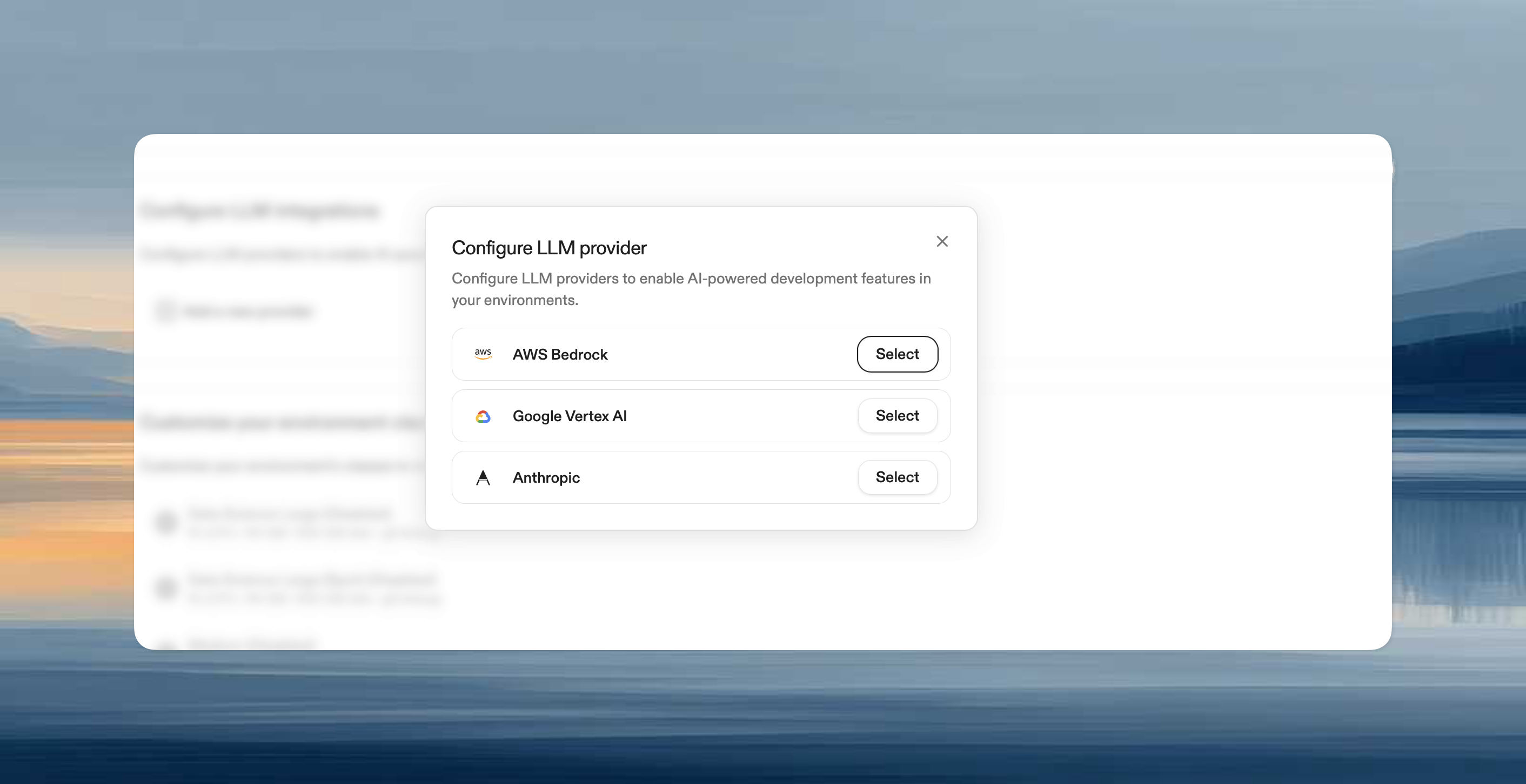Runner settings showing LLM Providers section with Configure button