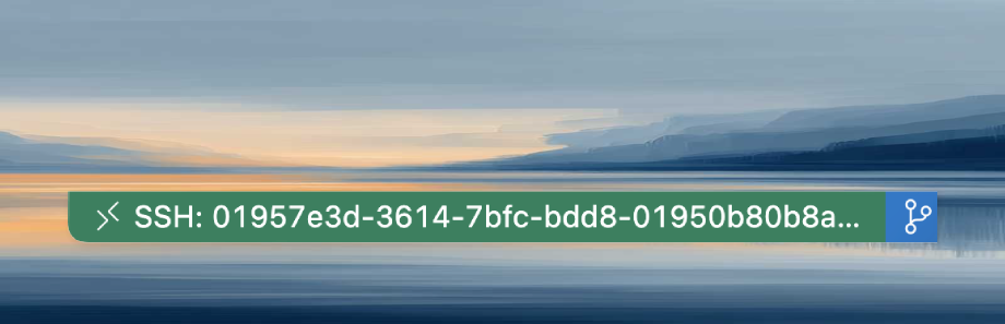 VS Code remote indicator in bottom-left showing connection to Ona
