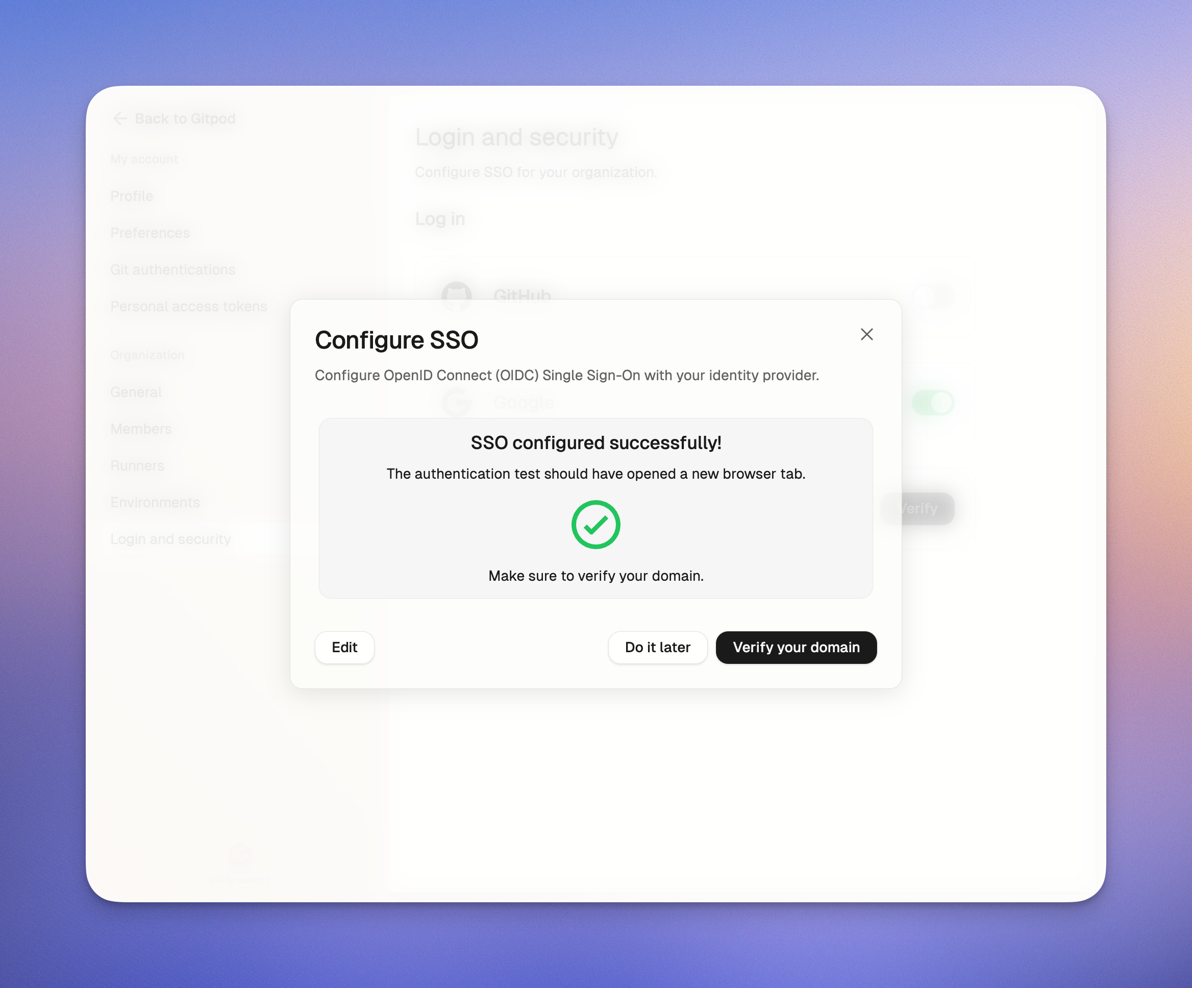 Test the OIDC application