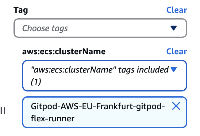 Cluster Name Filter
