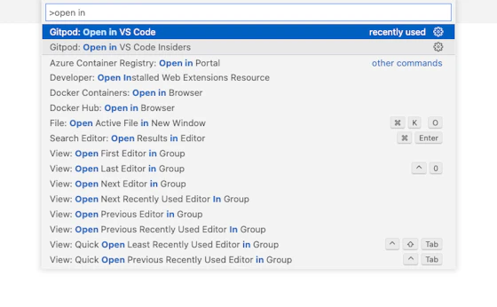 VS Code Desktop - Gitpod Classic