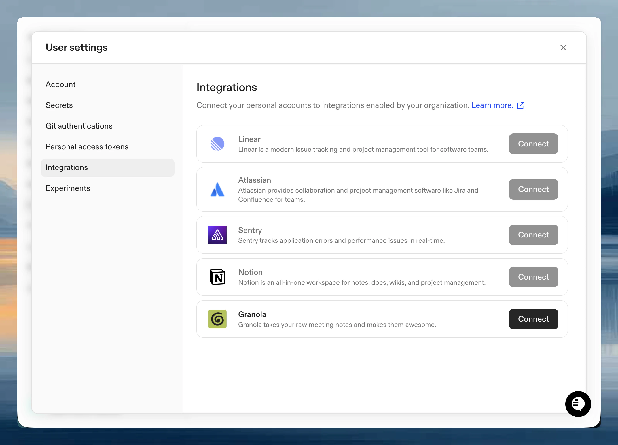 User authentication for Granola