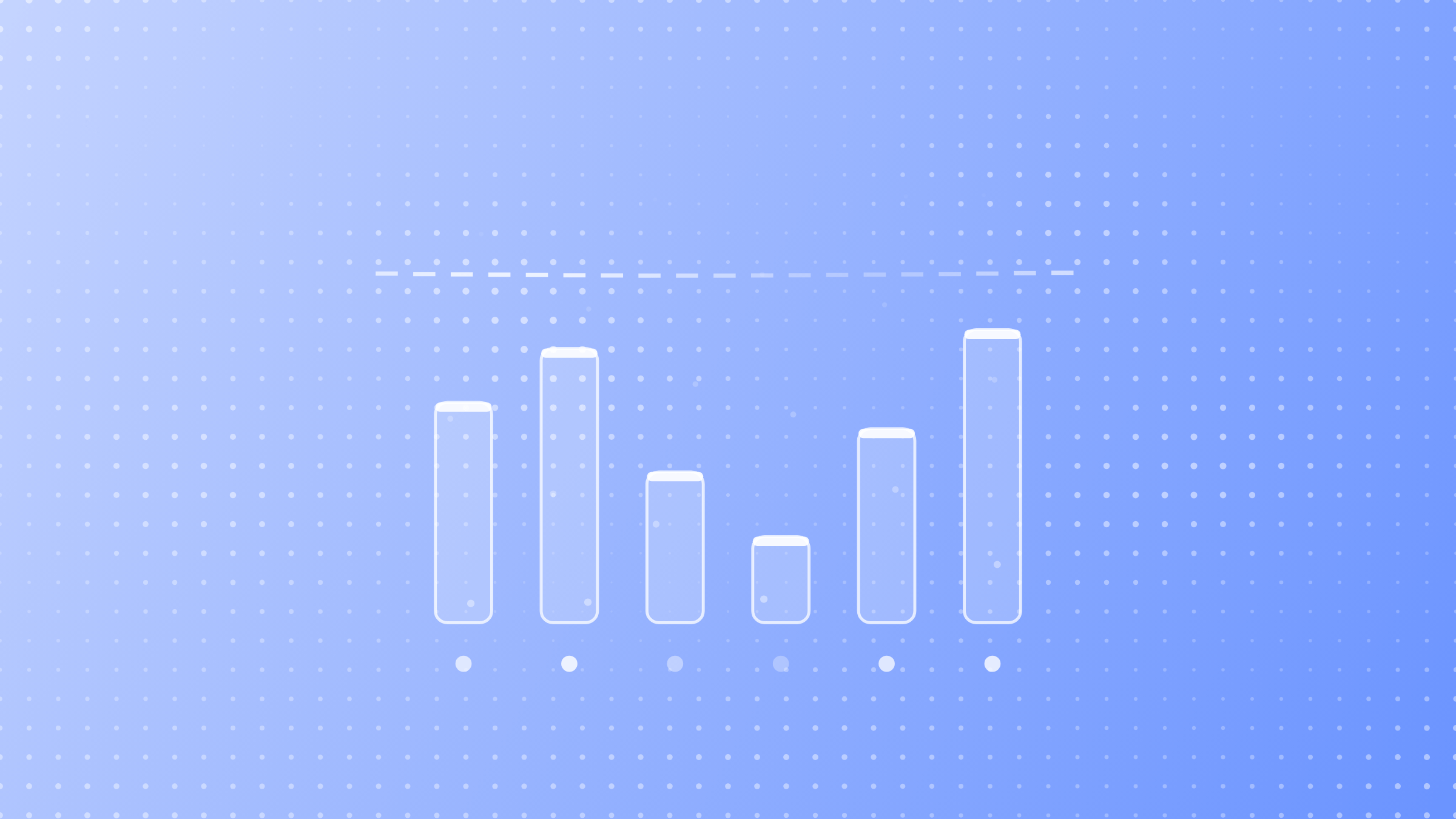 Per-user budget bars rising toward a dashed monthly budget line