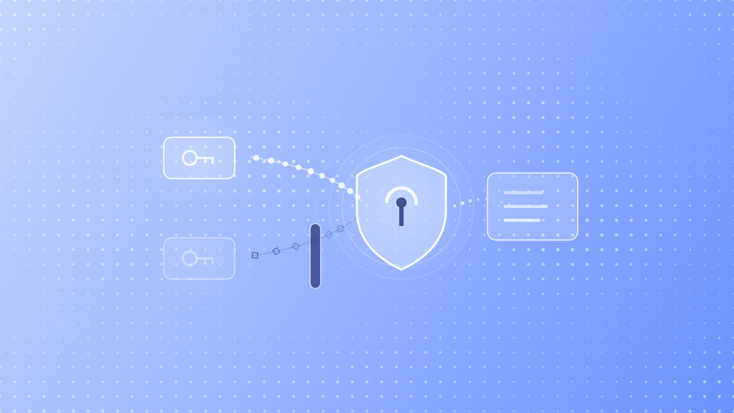 Two access keys approaching a shield that blocks an inherited credential from overriding organization-configured Codex model access