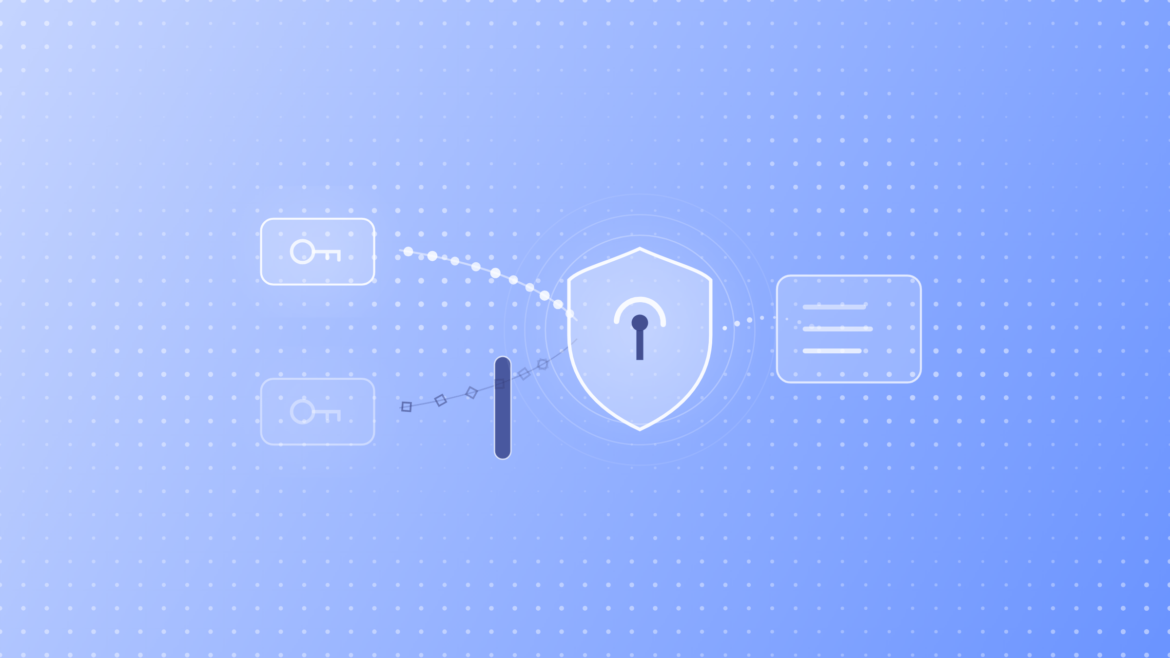 Two access keys approaching a shield that blocks an inherited credential from overriding organization-configured Codex model access