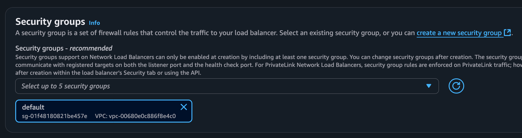 Load Balancer Security Groups