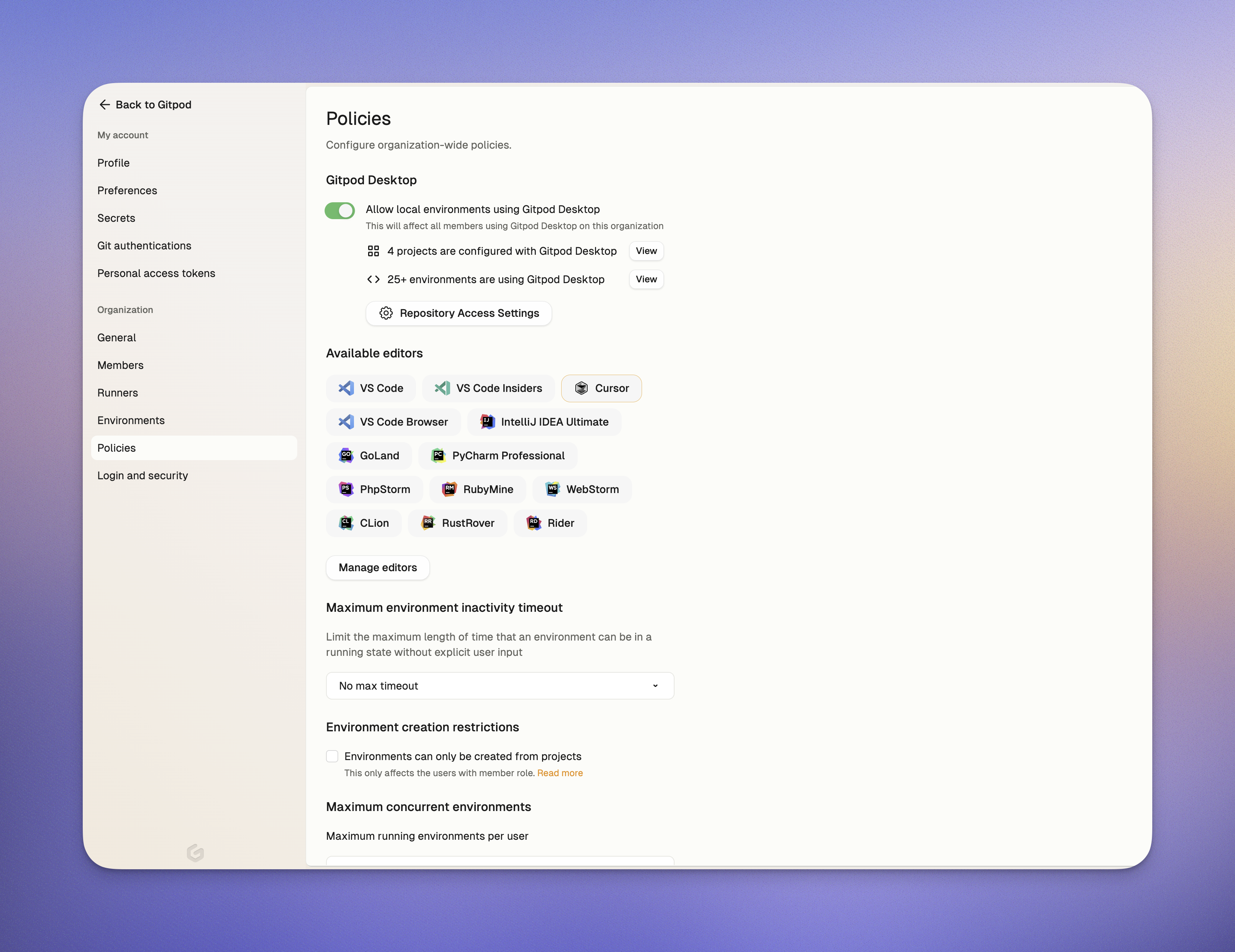 Organization Policies