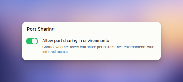 Port sharing restrictions