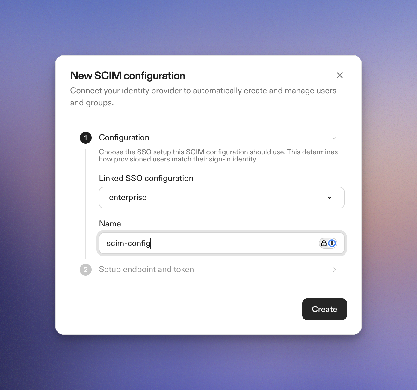 New SCIM configuration