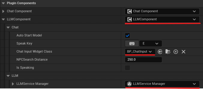 UE Glade Core Component LLM Component
