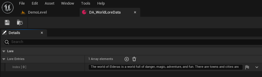UE World Lore Data Pn
