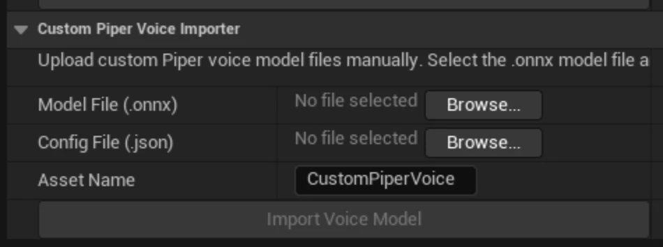 UE Custom Piper Voice Importer