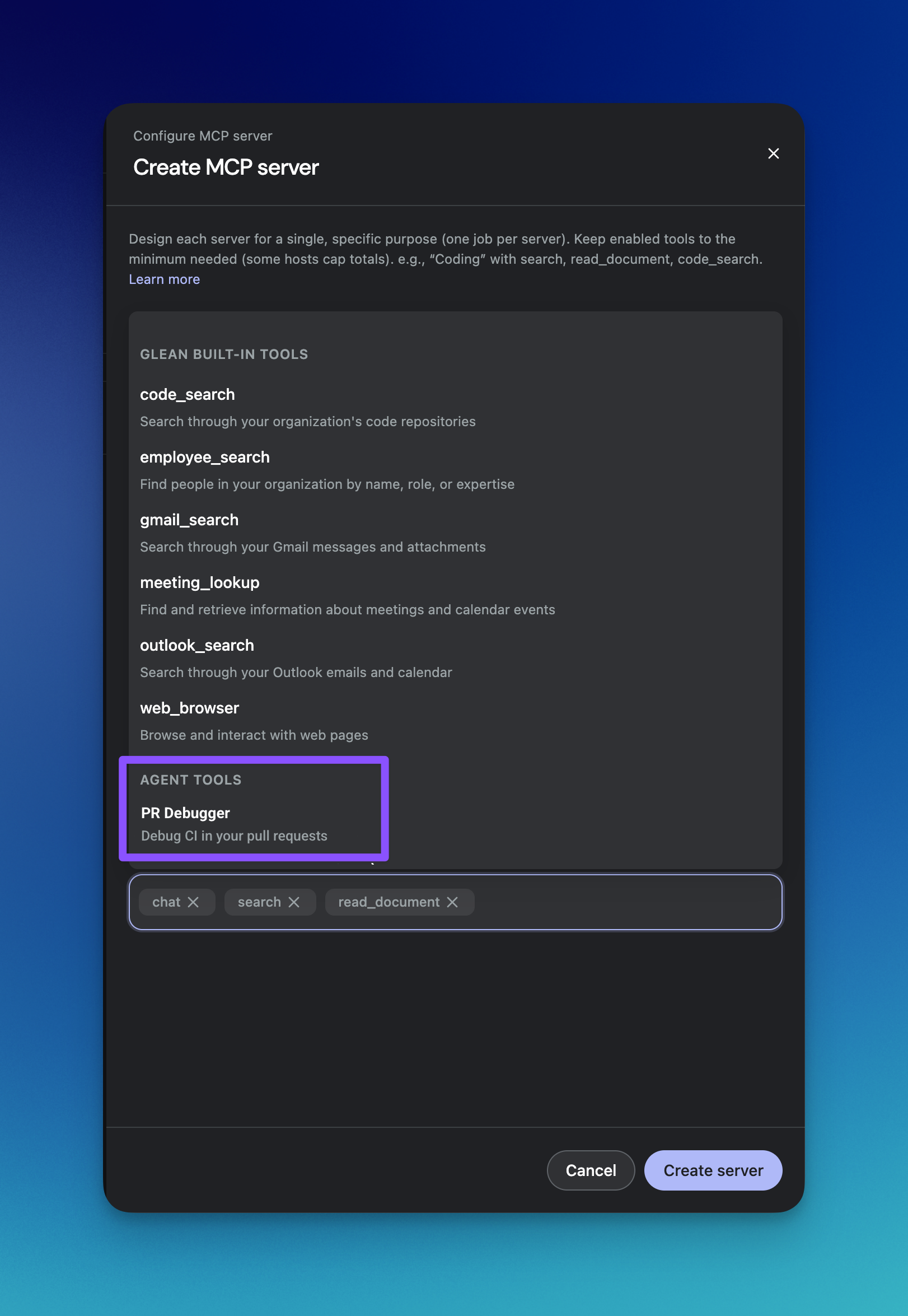 Adding an agent tool