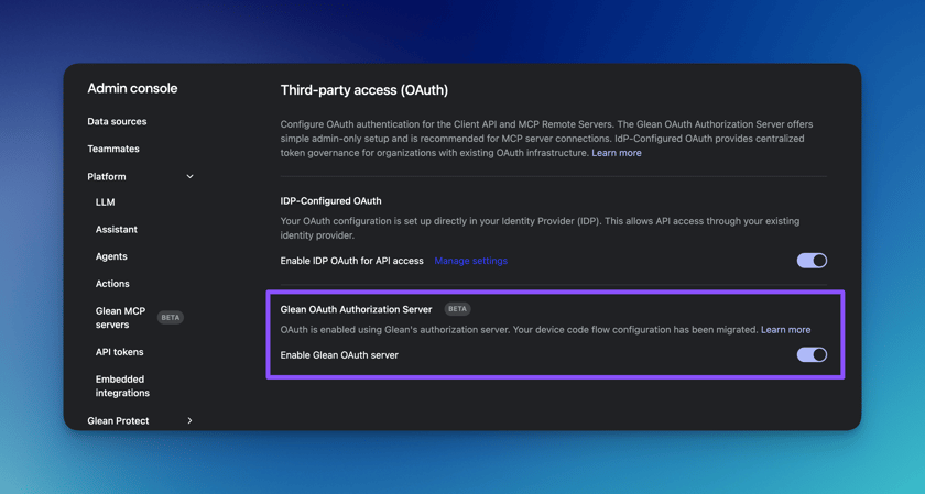 Setting up Glean MCP Servers - Glean Help Center